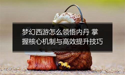 梦幻西游怎么领悟内丹 掌握核心机制与高效提升技巧