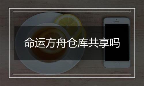 命运方舟仓库共享吗