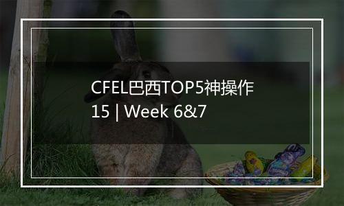 CFEL巴西TOP5神操作15 | Week 6&7