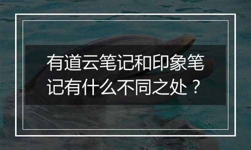 有道云笔记和印象笔记有什么不同之处？