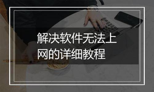 解决软件无法上网的详细教程
