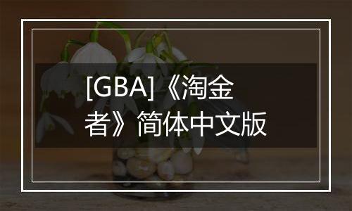 [GBA]《淘金者》简体中文版