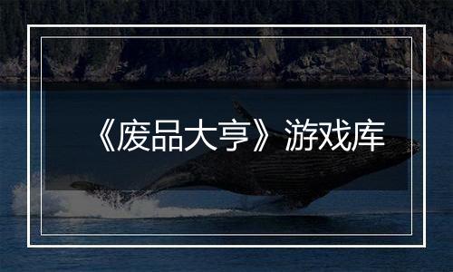 《废品大亨》游戏库