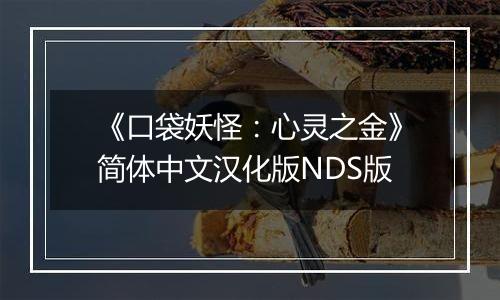 《口袋妖怪：心灵之金》简体中文汉化版NDS版