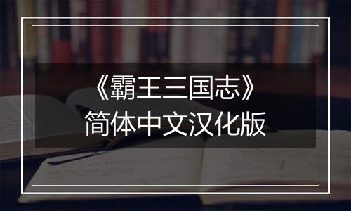 《霸王三国志》简体中文汉化版