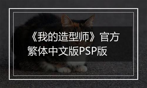 《我的造型师》官方繁体中文版PSP版