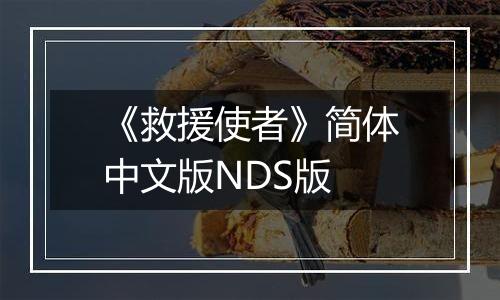《救援使者》简体中文版NDS版