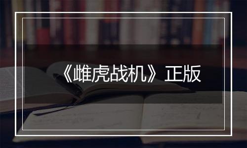 《雌虎战机》正版