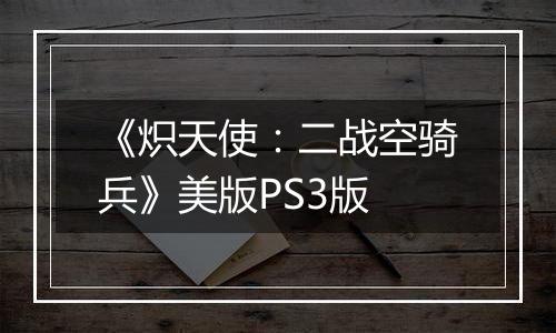 《炽天使：二战空骑兵》美版PS3版