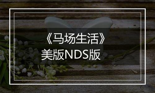 《马场生活》 美版NDS版