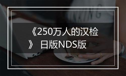 《250万人的汉检》 日版NDS版