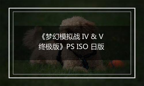 《梦幻模拟战 IV & V 终极版》PS ISO 日版