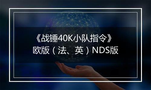 《战锤40K小队指令》 欧版（法、英）NDS版