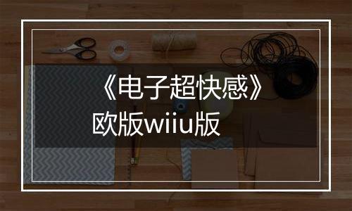 《电子超快感》欧版wiiu版