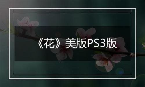 《花》美版PS3版