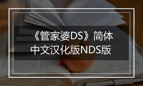 《管家婆DS》简体中文汉化版NDS版